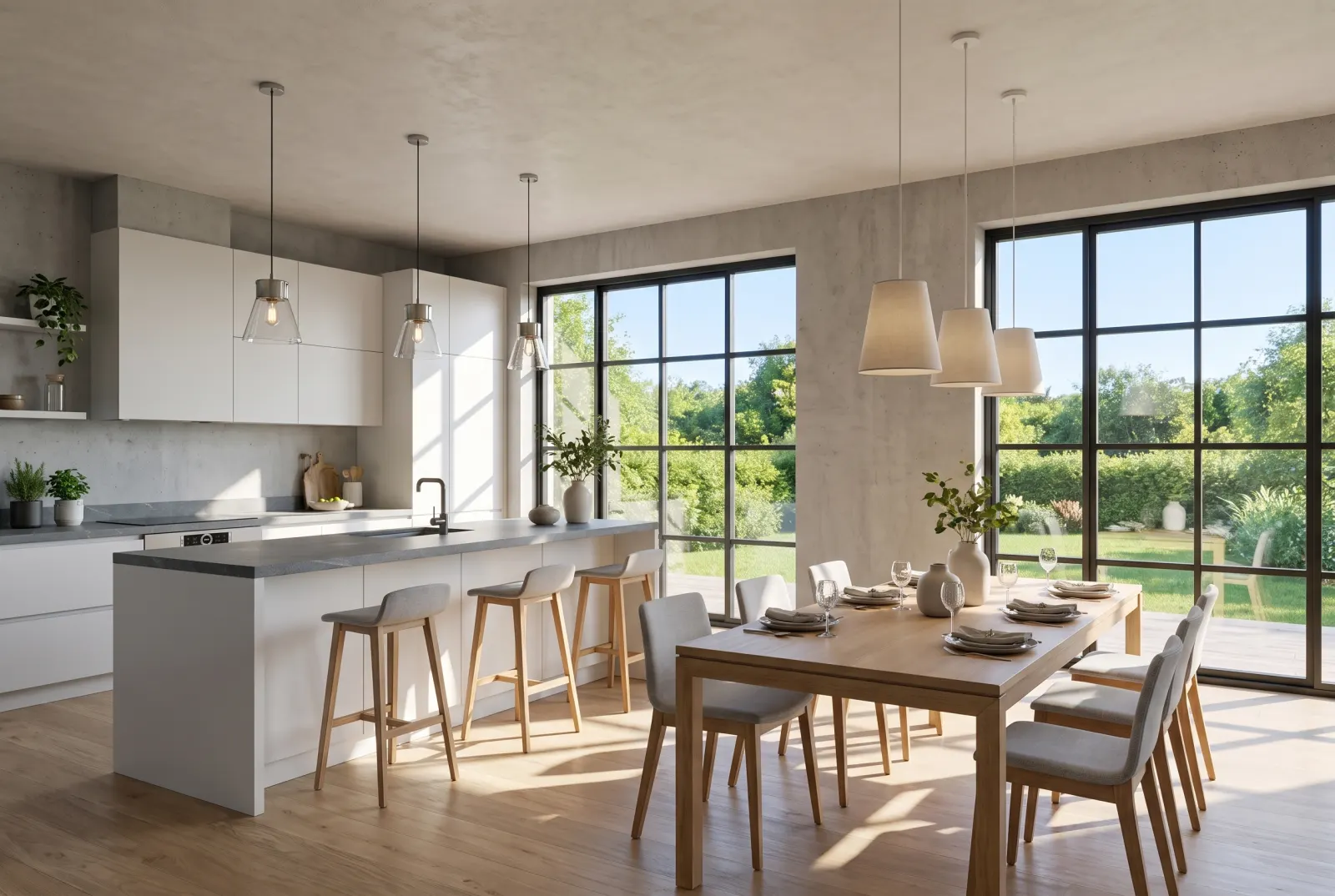 Photorealistic render of the kitchen model