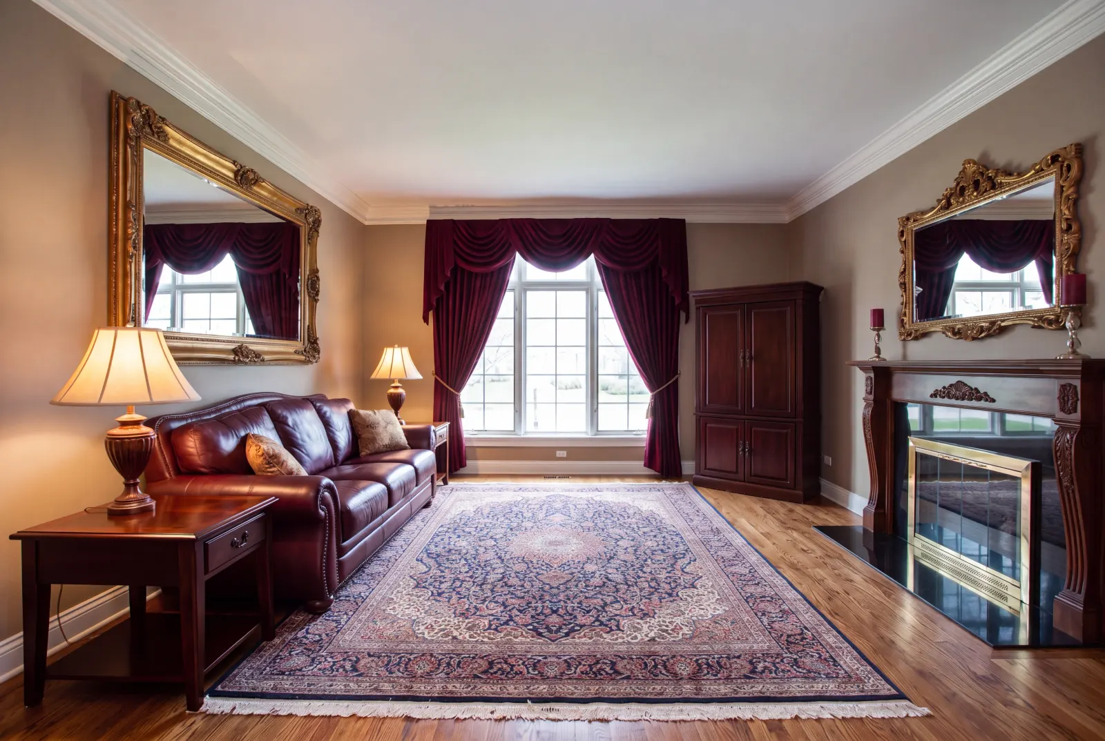 The same living room upscaled to 4K